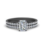 Load image into Gallery viewer, radiant-pave-wrap-wedding-ring-set-in-black-gold-in-FD9168RAANGLE3-NL-BG
