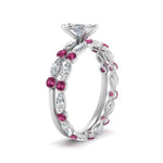 Load image into Gallery viewer, radiant-pink-sapphire-floating-marquise-accent-ring-with-eternity-wedding-band-in-white-gold-FDEWB9398RAGSADRPIANGEL2-NL-WG_8c8023e4-1ff1-4473-b083-ab8eb37a997d.jpg?v=1758802288
