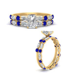 Load image into Gallery viewer, radiant-sapphire-floating-marquise-accent-ring-with-eternity-wedding-band-in-yellow-gold-FDEWB9398RAGSABLANGEL3-NL-YG.jpg?v=1758802234