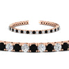 Load image into Gallery viewer, real-diamond-tennis-bracelet-with-black-diamond-9-carat-in-rose-gold-FDBRC8635ROGBLACKANGLE2-9.00_20CT-NL-RG
