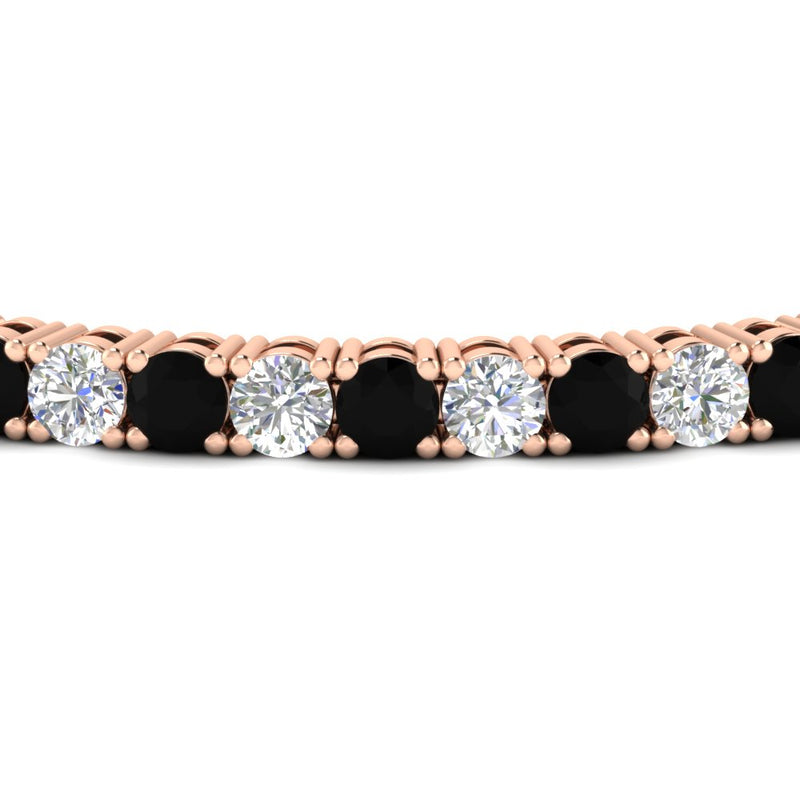 real-diamond-tennis-bracelet-with-black-diamond-9-carat-in-rose-gold-FDBRC8635ROGBLACKANGLE5-9.00_20CT-NL-RG