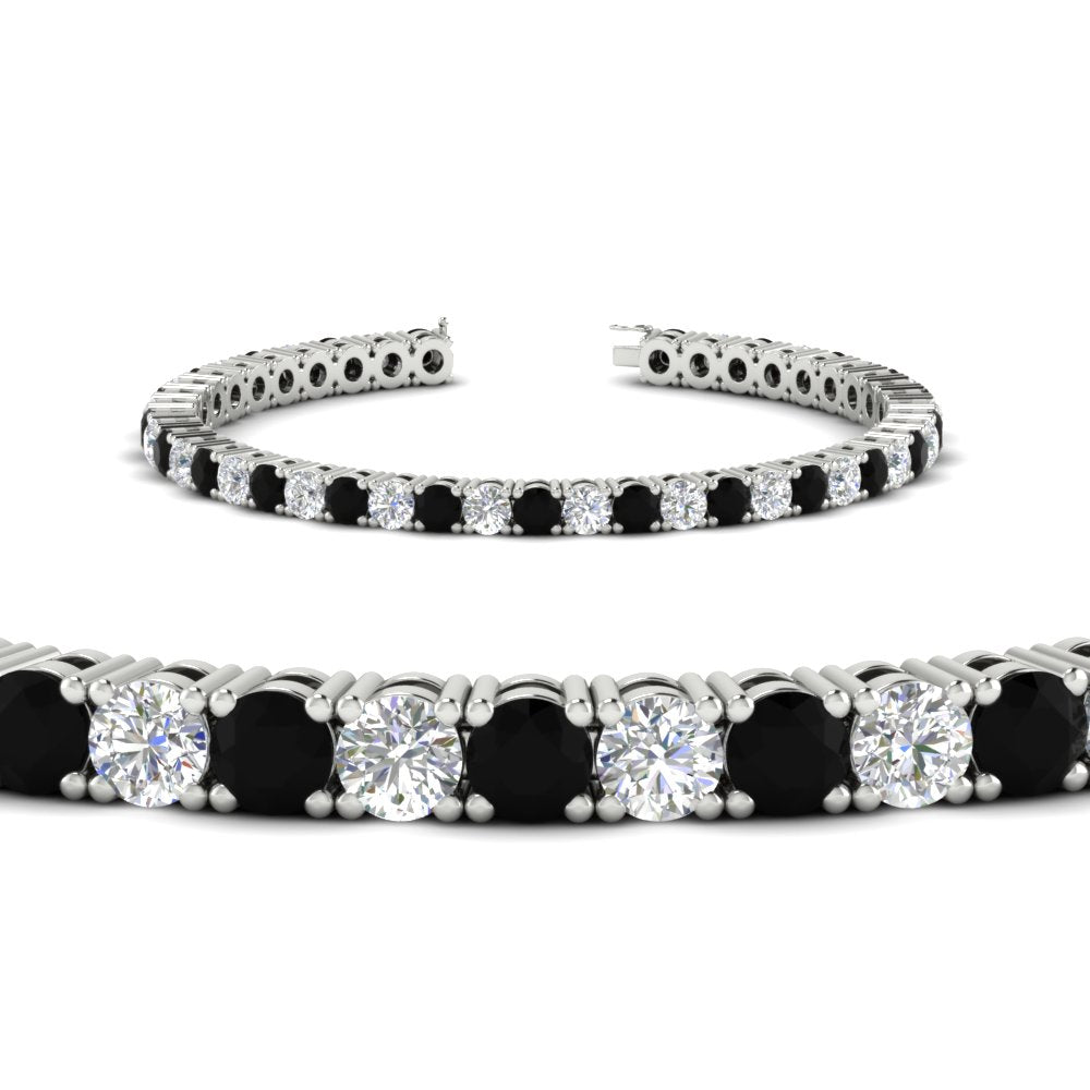 real-diamond-tennis-bracelet-with-black-diamond-9-carat-in-white-gold-FDBRC8635ROGBLACKANGLE2-9.00_20CT-NL-WG