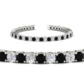 Thumbnail 57 - real-diamond-tennis-bracelet-with-black-diamond-9-carat-in-white-gold-FDBRC8635ROGBLACKANGLE2-9.00_20CT-NL-WG