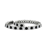 Load image into Gallery viewer, real-diamond-tennis-bracelet-with-black-diamond-9-carat-in-white-gold-FDBRC8635ROGBLACKANGLE4-9.00_20CT-NL-WG
