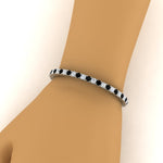 Load image into Gallery viewer, real-diamond-tennis-bracelet-with-black-diamond-9-carat-in-white-gold-FDBRC8635ROGBLACKHAND-9.00_20CT-NL-WG
