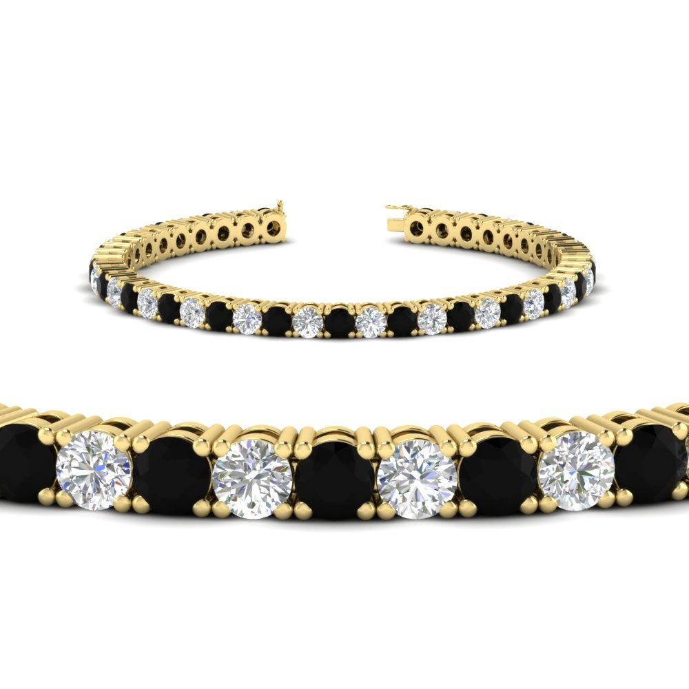 real-diamond-tennis-bracelet-with-black-diamond-9-carat-in-yellow-gold-FDBRC8635ROGBLACKANGLE2-9.00_20CT-NL-YG