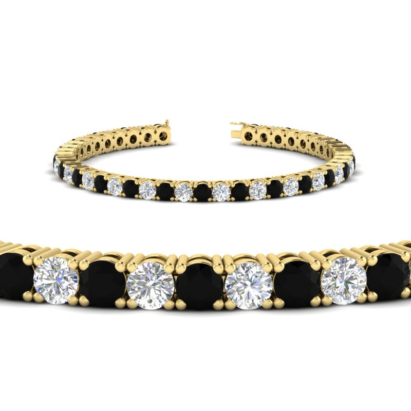real-diamond-tennis-bracelet-with-black-diamond-9-carat-in-yellow-gold-FDBRC8635ROGBLACKANGLE2-9.00_20CT-NL-YG