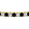 Load image into Gallery viewer, real-diamond-tennis-bracelet-with-black-diamond-9-carat-in-yellow-gold-FDBRC8635ROGBLACKANGLE5-9.00_20CT-NL-YG