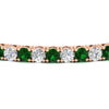 Load image into Gallery viewer, real-diamond-tennis-bracelet-with-emerald-9-carat-in-rose-gold-FDBRC8635ROGEMGRANGLE5-9.00_20CT-NL-RG