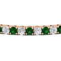 Thumbnail 24 - real-diamond-tennis-bracelet-with-emerald-9-carat-in-rose-gold-FDBRC8635ROGEMGRANGLE5-9.00_20CT-NL-RG