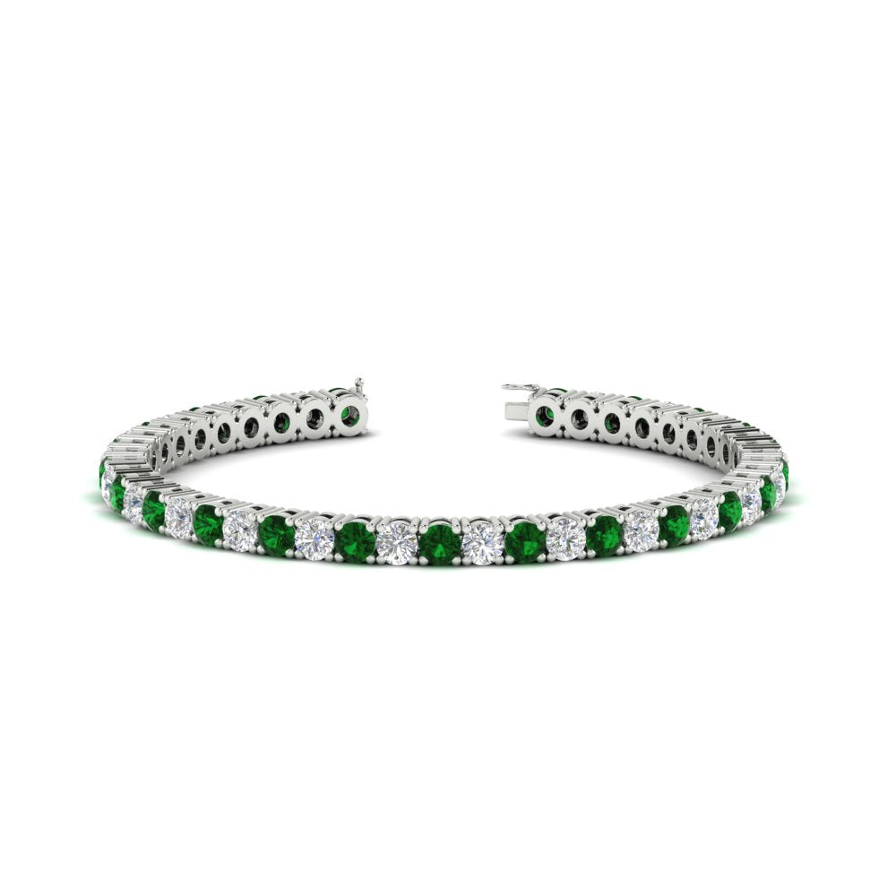real-diamond-tennis-bracelet-with-emerald-9-carat-in-white-gold-FDBRC8635ROGEMGR-9.00_20CT-NL-WG