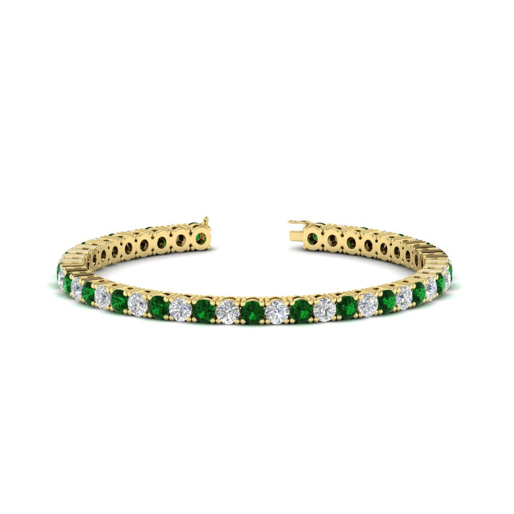 real-diamond-tennis-bracelet-with-emerald-9-carat-in-yellow-gold-FDBRC8635ROGEMGR-9.00_20CT-NL-YG