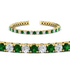 Load image into Gallery viewer, real-diamond-tennis-bracelet-with-emerald-9-carat-in-yellow-gold-FDBRC8635ROGEMGRANGLE2-9.00_20CT-NL-YG