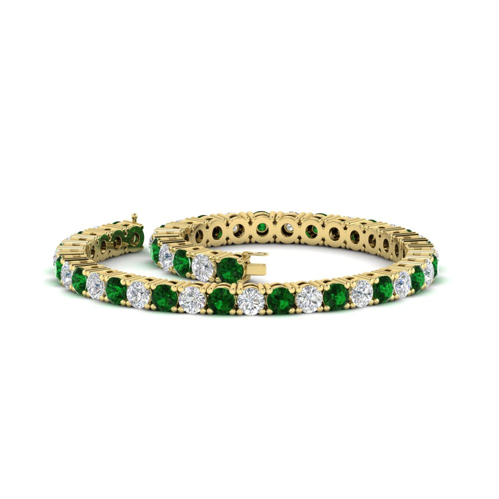 real-diamond-tennis-bracelet-with-emerald-9-carat-in-yellow-gold-FDBRC8635ROGEMGRANGLE4-9.00_20CT-NL-YG