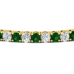 Load image into Gallery viewer, real-diamond-tennis-bracelet-with-emerald-9-carat-in-yellow-gold-FDBRC8635ROGEMGRANGLE5-9.00_20CT-NL-YG
