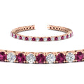 Thumbnail 11 - real-diamond-tennis-bracelet-with-pink-sapphire-9-carat-in-rose-gold-FDBRC8635ROGSADRPIANGLE2-9.00_20CT-NL-RG