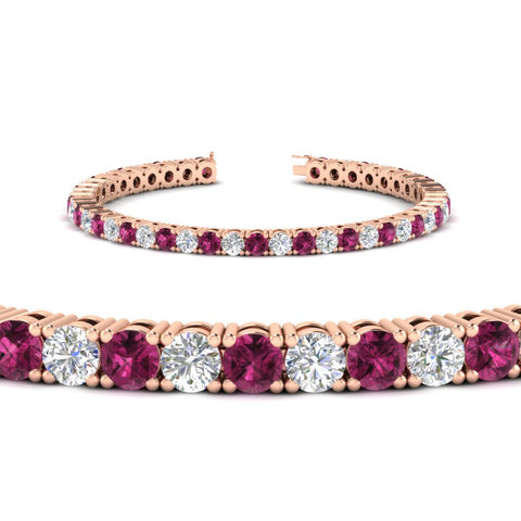 real-diamond-tennis-bracelet-with-pink-sapphire-9-carat-in-rose-gold-FDBRC8635ROGSADRPIANGLE2-9.00_20CT-NL-RG