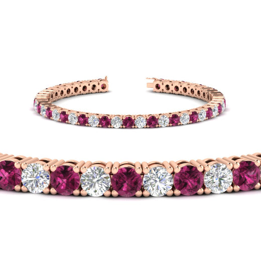 real-diamond-tennis-bracelet-with-pink-sapphire-9-carat-in-rose-gold-FDBRC8635ROGSADRPIANGLE2-9.00_20CT-NL-RG