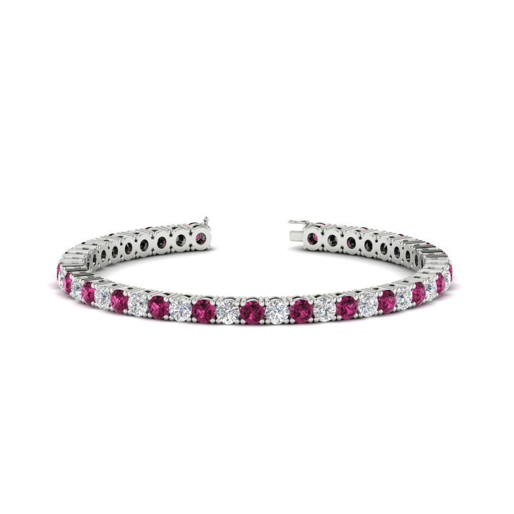 real-diamond-tennis-bracelet-with-pink-sapphire-9-carat-in-white-gold-FDBRC8635ROGSADRPI-9.00_20CT-NL-WG