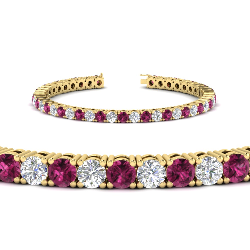 real-diamond-tennis-bracelet-with-pink-sapphire-9-carat-in-yellow-gold-FDBRC8635ROGSADRPIANGLE2-9.00_20CT-NL-YG
