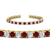 Load image into Gallery viewer, real-diamond-tennis-bracelet-with-ruby-9-carat-in-yellow-gold-FDBRC8635ROGRUDRANGLE2-9.00_20CT-NL-YG