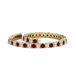 Load image into Gallery viewer, real-diamond-tennis-bracelet-with-ruby-9-carat-in-yellow-gold-FDBRC8635ROGRUDRANGLE4-9.00_20CT-NL-YG
