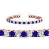 Load image into Gallery viewer, real-diamond-tennis-bracelet-with-sapphire-9-carat-in-rose-gold-FDBRC8635ROGSABLANGLE2-9.00_20CT-NL-RG