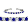 Load image into Gallery viewer, real-diamond-tennis-bracelet-with-sapphire-9-carat-in-white-gold-FDBRC8635ROGSABLANGLE2-9.00_20CT-NL-WG