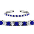 Thumbnail 37 - real-diamond-tennis-bracelet-with-sapphire-9-carat-in-white-gold-FDBRC8635ROGSABLANGLE2-9.00_20CT-NL-WG