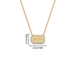 Load image into Gallery viewer, rectangle-shaped-name-necklace-in-FDPD11283-NL-YG
