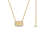 Load image into Gallery viewer, rectangle-shaped-name-necklace-in-FDPD11283-NL-YG
