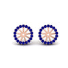 Load image into Gallery viewer, removable-halo-sapphire-jacket-for-4-carat-studs-in-rose-gold-fd-ear11307gsablangle1-0-75ct-nl-rg.jpg