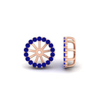 Load image into Gallery viewer, removable-halo-sapphire-jacket-for-4-carat-studs-in-rose-gold-fd-ear11307gsablangle1-0-75ct-nl-rg.jpg
