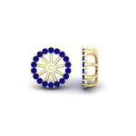 Load image into Gallery viewer, removable-halo-sapphire-jacket-for-4-carat-studs-in-yellow-gold-fd-ear11307gsablangle1-0-75ct-nl-yg.jpg

