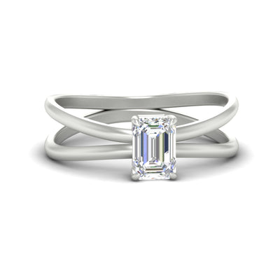 Reverse Split Shank Solitaire Ring