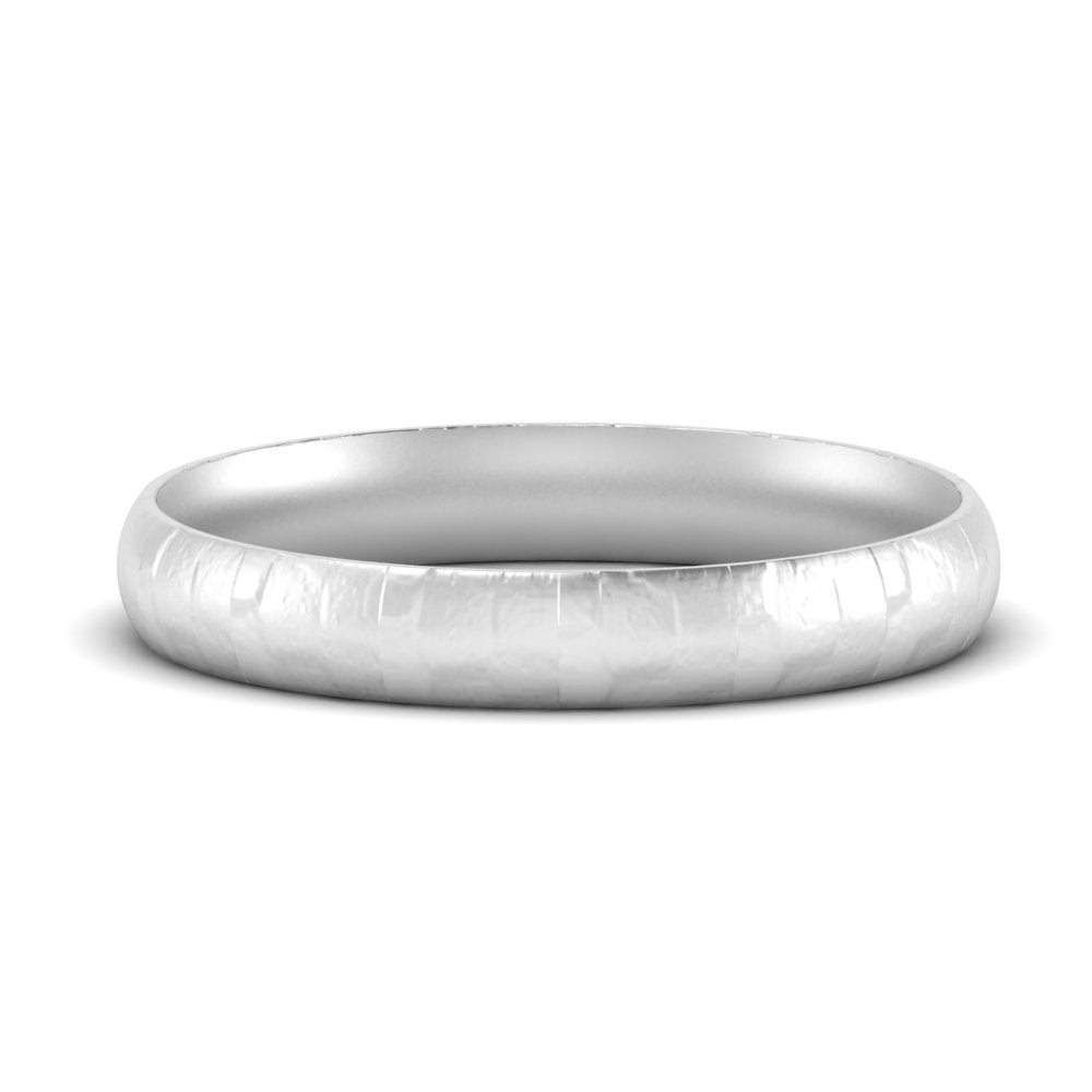 5 Mm Lightweight Rock Texture Mens Wedding Band