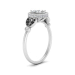 Load image into Gallery viewer, rollover-halo-cushion-nature-inspired-black-diamond-engagement-ring-in-FD10044CURGBLACKANGLE3-NL-WG
