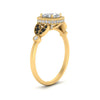 Load image into Gallery viewer, rollover-halo-cushion-nature-inspired-black-diamond-engagement-ring-in-FD10044CURGBLACKANGLE3-NL-YG