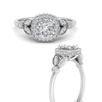 Load image into Gallery viewer, rollover-halo-cushion-nature-inspired-diamond-engagement-ring-in-FD10044CURANGLE3-NL-WG
