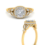Load image into Gallery viewer, rollover-halo-cushion-nature-inspired-diamond-engagement-ring-in-FD10044CURANGLE3-NL-YG

