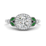 Load image into Gallery viewer, rollover-halo-cushion-nature-inspired-emerald-engagement-ring-in-FD10044CURGEMGRANGLE3-NL-WG
