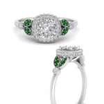 Load image into Gallery viewer, rollover-halo-cushion-nature-inspired-emerald-engagement-ring-in-FD10044CURGEMGRANGLE3-NL-WG
