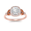 Load image into Gallery viewer, rollover-halo-cushion-nature-inspired-orange-sapphire-engagement-ring-in-FD10044CURGSAORANGLE3-NL-RG