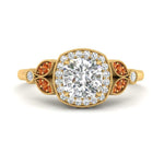 Load image into Gallery viewer, rollover-halo-cushion-nature-inspired-orange-sapphire-engagement-ring-in-FD10044CURGSAORANGLE3-NL-YG
