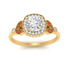 Load image into Gallery viewer, rollover-halo-cushion-nature-inspired-orange-sapphire-engagement-ring-in-FD10044CURGSAORANGLE3-NL-YG