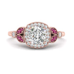 Load image into Gallery viewer, rollover-halo-cushion-nature-inspired-pink-sapphire-engagement-ring-in-FD10044CURGSADRPIANGLE3-NL-RG
