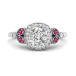 Load image into Gallery viewer, rollover-halo-cushion-nature-inspired-pink-sapphire-engagement-ring-in-FD10044CURGSADRPIANGLE3-NL-WG
