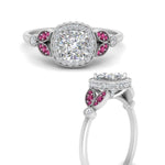 Load image into Gallery viewer, rollover-halo-cushion-nature-inspired-pink-sapphire-engagement-ring-in-FD10044CURGSADRPIANGLE3-NL-WG
