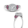 Load image into Gallery viewer, rollover-halo-cushion-nature-inspired-pink-sapphire-engagement-ring-in-FD10044CURGSADRPIANGLE3-NL-WG