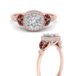 Load image into Gallery viewer, rollover-halo-cushion-nature-inspired-ruby-engagement-ring-in-FD10044CURGRUDRANGLE3-NL-RG
